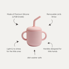 sippy cup with straw | milkshake pink