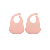 baby first bib 2-pack | milkshake pink