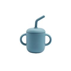 sippy cup with straw | pastel blue
