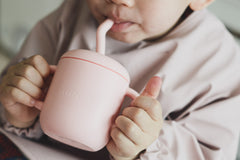 sippy cup with straw | milkshake pink