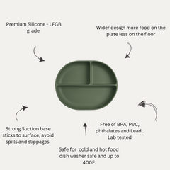 suction plate | olive green