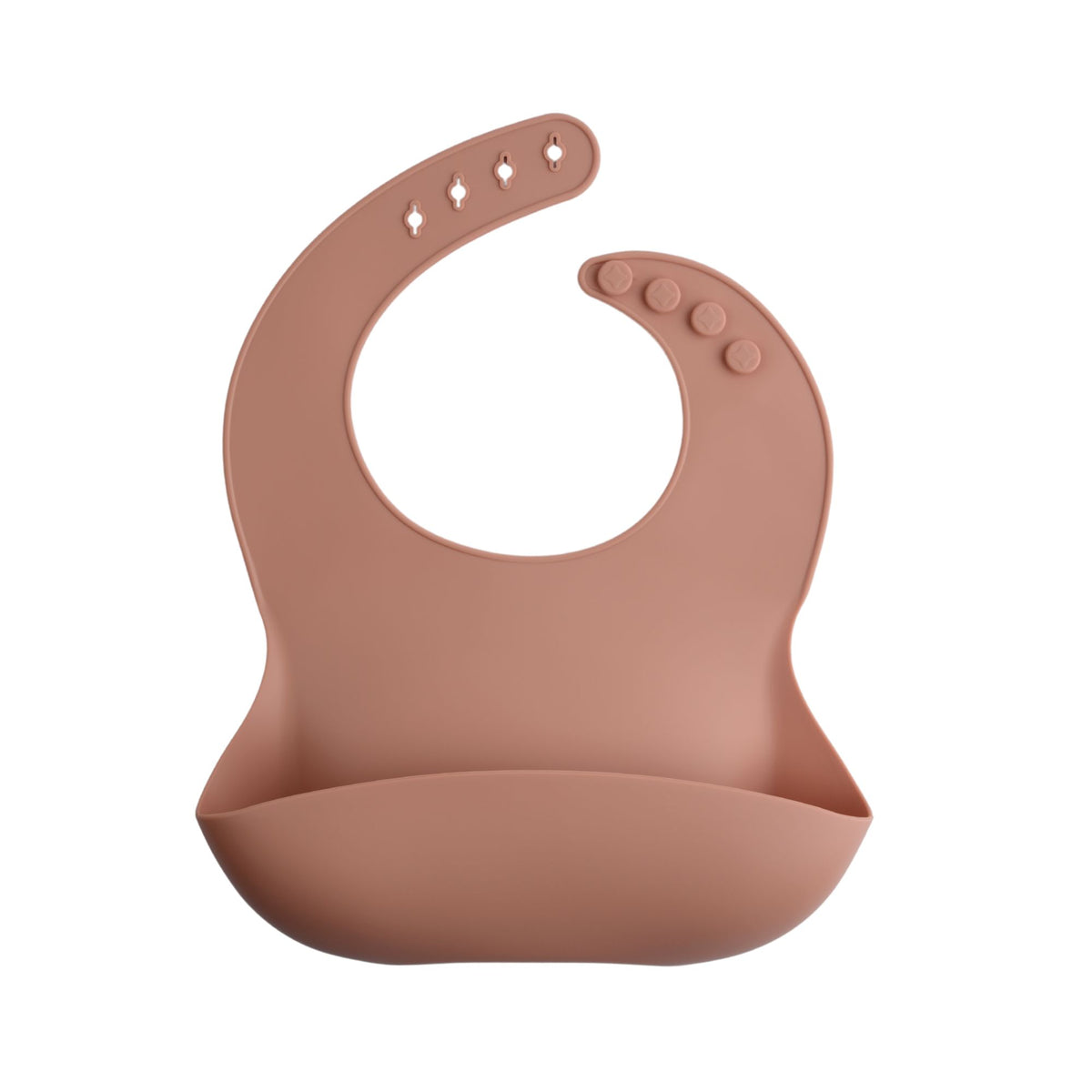 silicone bib | muted clay