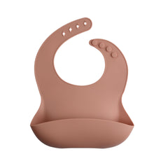 silicone bib | muted clay