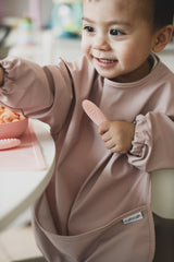 smock bib | rose quartz