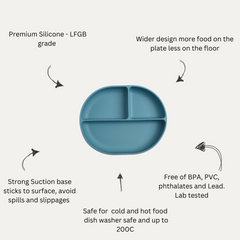 suction plate | pastel blue